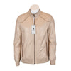 Handmade Plain Off-White Moto Style Leather Jacket
