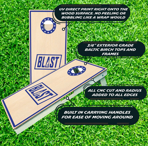 Blue Line Flag Police Cornhole Boards