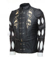 Baldur’s Gate 3 Astarion Cosplay Black Leather Jacket Gaming Costume Handmade to Size
