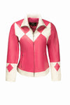 Pink Ranger Themed Leather Jacket Handcrafted by Ox and Bulls