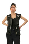 Handmade  Blade Wesley Snipes Handmade Cosplay Leather Vest for Women