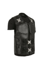 Handmade W Snipes Blade Vest Trinity Vampire Hunter Military Style Handmade Cosplay Costume Leather Vest