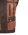 Brown Hunter's Collection Leather Vest Handcrafted by Ox and Bulls Leather