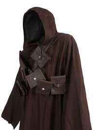 The Jedi Cloak Handcrafted Desert Nomad Cloak with Leather Chest Straps - Ox and Bulls Exclusive