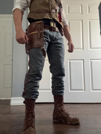 Edward Richtofen Primis Outfit COD – Tactical Leather Vest, Pants & Accessories Set by Ox and Bulls Handmade by OX and Bulls