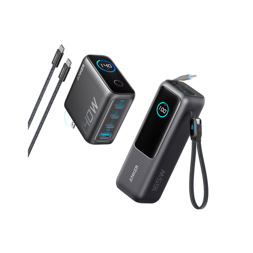 Anker Laptop Power Bank (25K, 165W, Built-In and Retractable Cables)