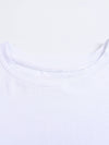 Two Faced Fitted Crop Cotton T-Shirt