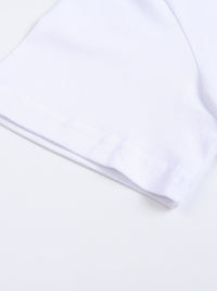Two Faced Fitted Crop Cotton T-Shirt