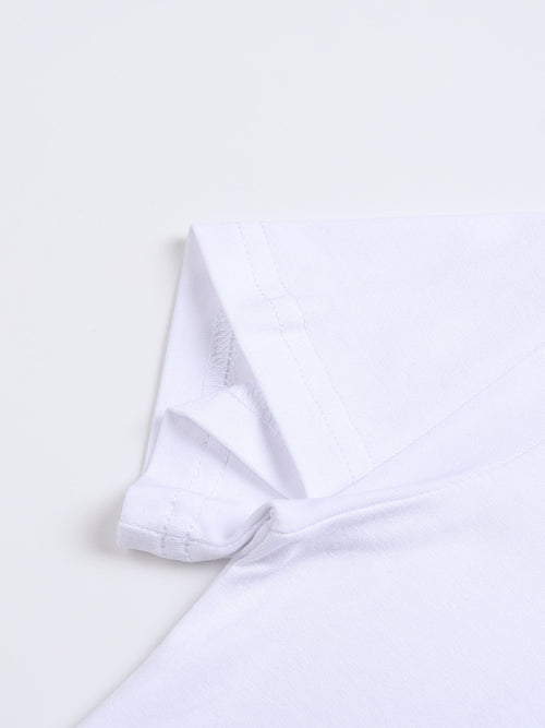 Two Faced Fitted Crop Cotton T-Shirt