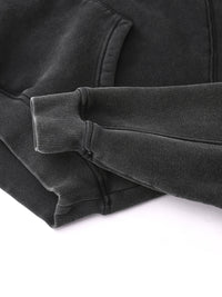 Two Faced Snow Washed Cropped Hoodie