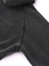 Two Faced Snow Washed Cropped Hoodie