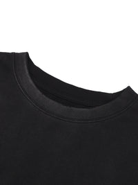 Claw Through Raw Edge Cotton Crewneck