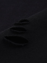 Claw Through Raw Edge Cotton Crewneck