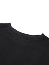 Claw Through Raw Edge Cotton Crewneck