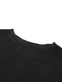 Claw Through Raw Edge Cotton Crewneck