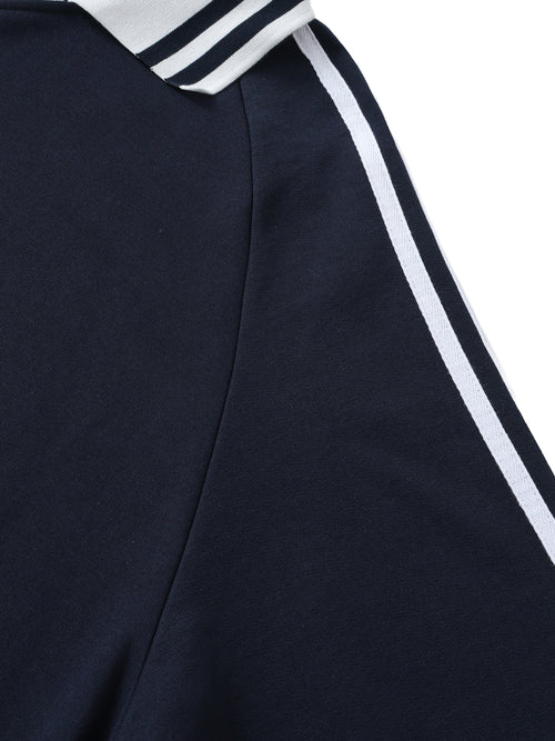 Studio Contrast Striped Collar Sweatshirt