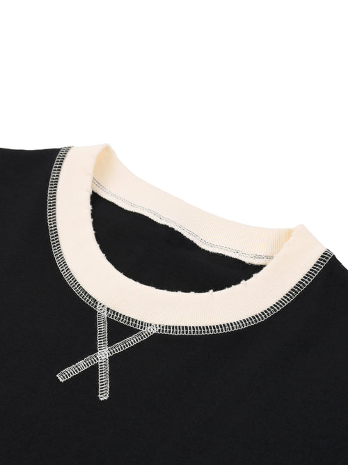 "Rewrite History" Contrast-Stitched Cotton T-Shirt