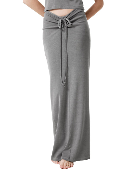 Essential Washed Drawstring Skirt