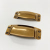 Drawer Cup Pull "Tuscany" in Antique Brass - Brass Cabinet Hardware Euro • Knobs