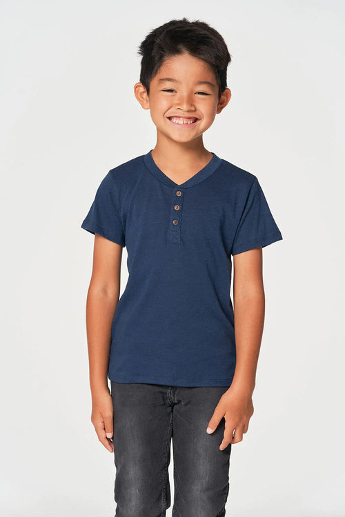 Chaser - Boys Short Sleeves Henley Tee