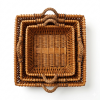 Woven Willow Home Organization Baskets – Set of 3