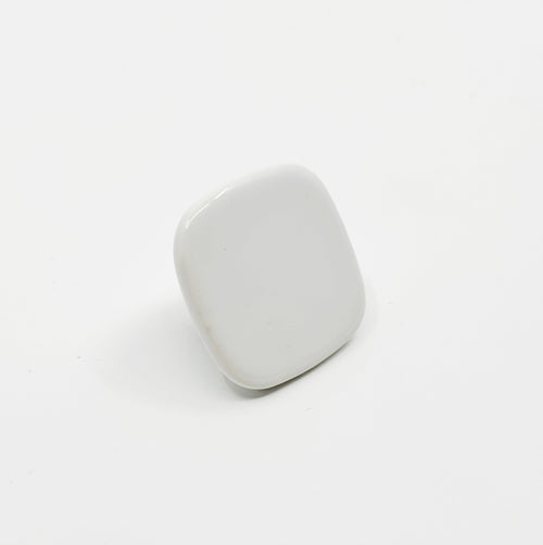 Glossy White "Tabula" Cabinet Knob and Drawer Pull Euro • Knobs