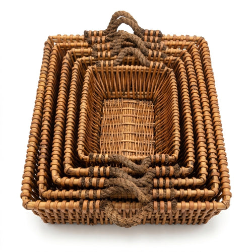 Multi-Functional Willow Baskets Full Collection -5 Pieces Set