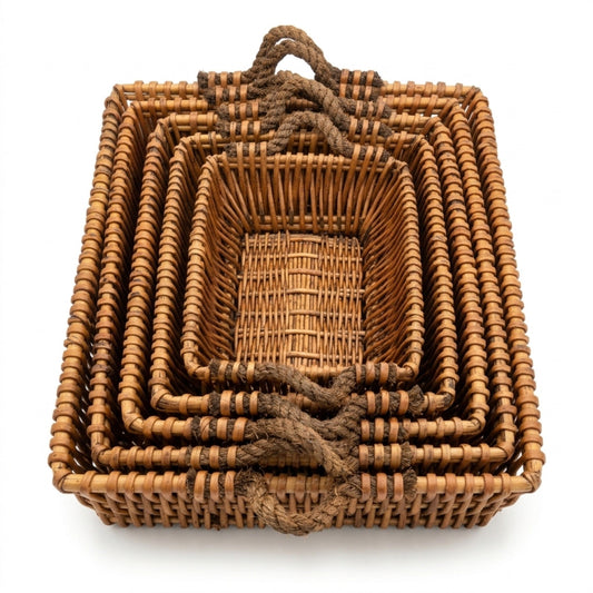 Multi-Functional Willow Baskets Full Collection -5 Pieces Set