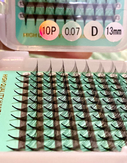 10D Slim/Sharp/Pointy Root Medium Stem Premade Fans 16 lines NO-Logo 160 fans【Sale】