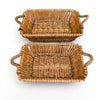 Willow Baskets for Countertop, Bread and Fruit – Set of 2