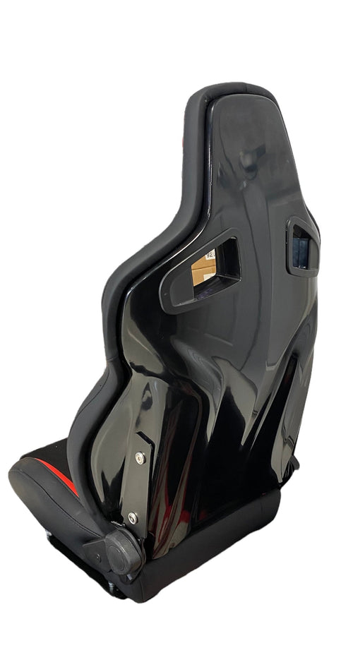 SPDZ1 T1R Racing Seats Black & Red Leather/Black Suede