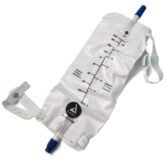 Urinary Leg Bag With  Anti-Reflex Valve Large  12 Ct