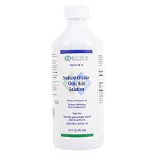 Sodium Citrate/Citric Acid 500 - 334 mg/5 mL Sugar-Free Solution, 473 mL
