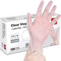Vinyl Exam Gloves – Size Small (Clear)