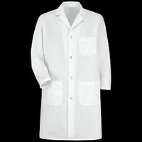 Professional White Lab Coat – Size Medium (5-Button Closure)