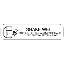 Storage & Handling Instructions: Refrigerate, Shake Well, 14-Day Limit