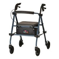NOVA Journey Steel Rolling Walker (Rollator), Blue, Model 4205BL