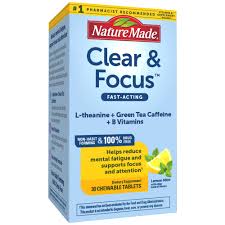 Nature Made Wellblends Clear & Focus Chewable Tablets, 30 Count