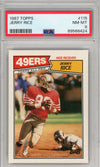 Graded 1987 Topps Jerry Rice #115 2nd Year Football Card PSA 8 NM-MT