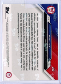 2024 Topps Now Katie Ledecky #29 Blue Foil #/49 Swimming Card