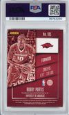 Graded 2015 Panini Contenders Draft Pick Bobby Portis #105 Red Jersey Auto Blue Foil Rookie RC Basketball Card PSA 8 Auto 10