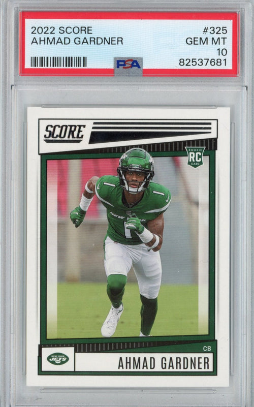Graded 2022 Panini Score Ahmad Sauce Gardner #325 Rookie RC Football Card PSA 10 Gem Mint