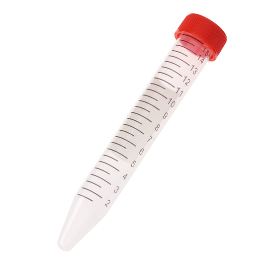 CELLTREAT 230411R 15mL Centrifuge Tube, Red Cap - Bag, Sterile