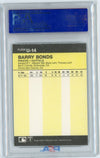 Graded 1986 Fleer Update Barry Bonds #U14 Rookie RC Baseball Card PSA 8 NM-MT