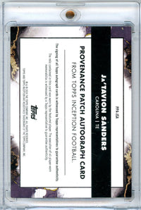 2024 Topps Inception Ja'Tavion Sanders #PPA-JSA /20 Autographed Rookie RC Football Card