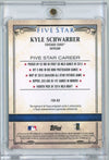 2016 Topps Five Star Kyle Schwarber #FSA-KS On Card Auto Rookie RC Baseball Card