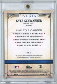 2016 Topps Five Star Kyle Schwarber #FSA-KS On Card Auto Rookie RC Baseball Card