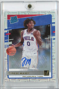 2020 Panini Donruss Tyrese Maxey #211 Signature Choice Autograph Rookie RC Basketball Card