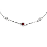 .25ct Ruby Diamond Bracelet 14KT White Gold