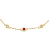 .25ct Ruby Diamond Bracelet 14KT Yellow Gold